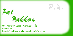 pal makkos business card