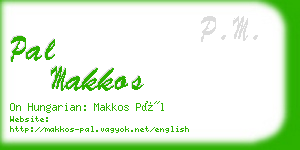 pal makkos business card